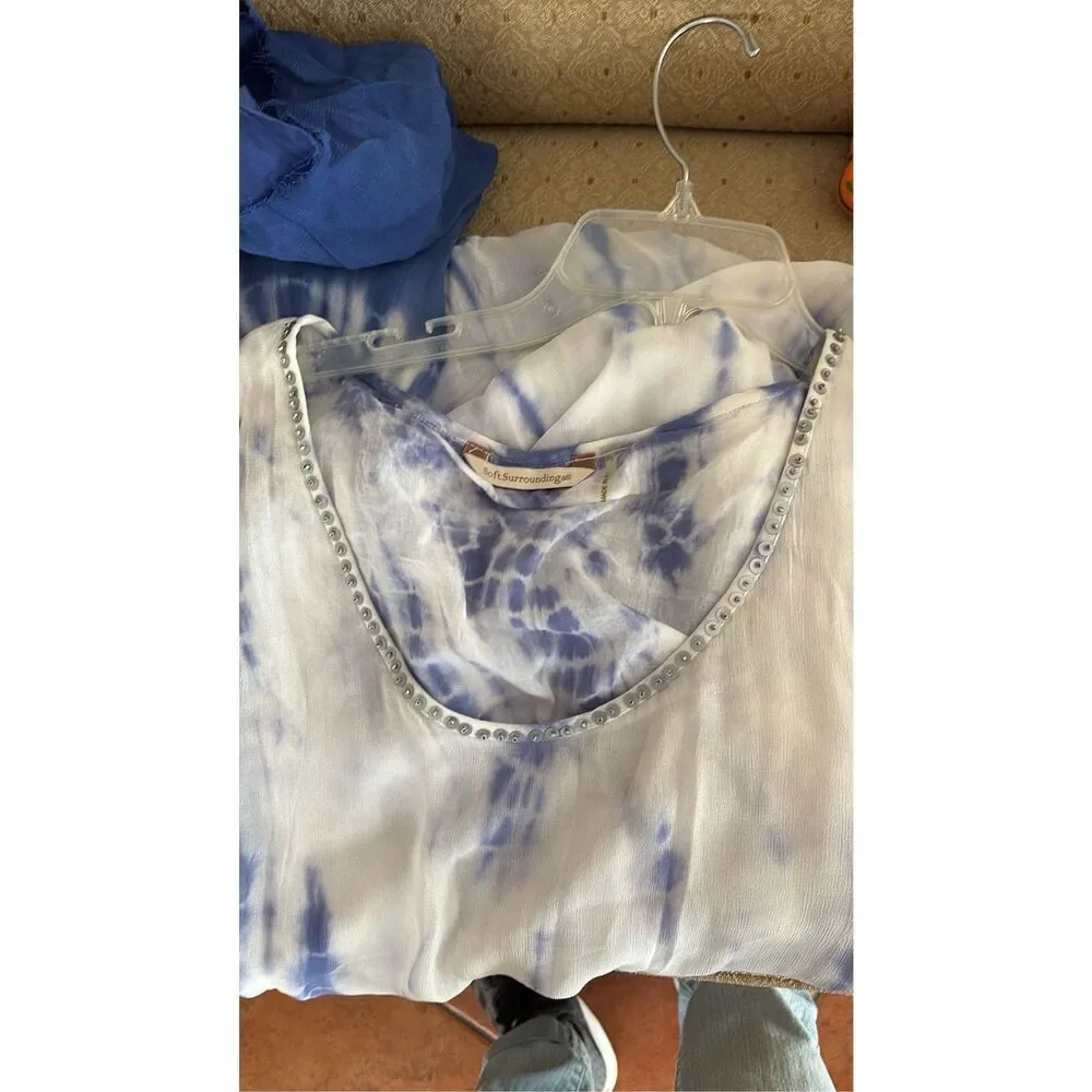 Soft Surroundings Lined Tie Dye Dress/Coverup